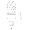 18W T4 Half Spiral Energy Saver CFL Lamp with CE (BNFT4-HS-B)